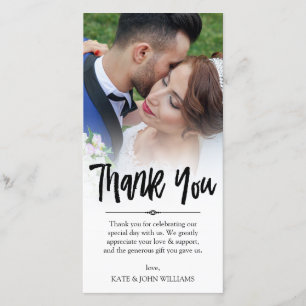 Hand Lettered Overlay Thank You Wedding Photo