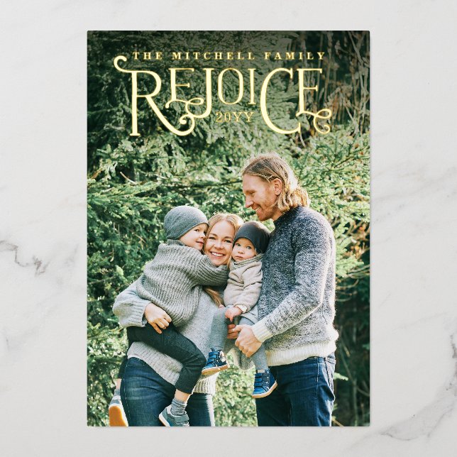 Hand-lettered Rejoice Christmas (Front)