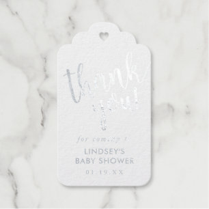 Hand-Lettered Script Baby Shower Thank You Favour Gift Tags