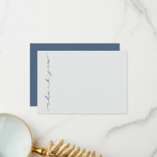 Hand Lettered Script Blank Thank You Card