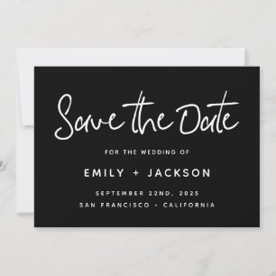 Hand Lettered Script Modern Simple Save the Date