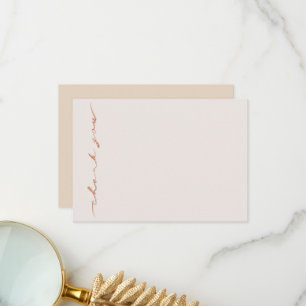Hand Lettered Script Thank You Card