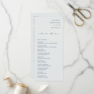 Hand Lettered Script "We Do" Wedding Ceremony Programme