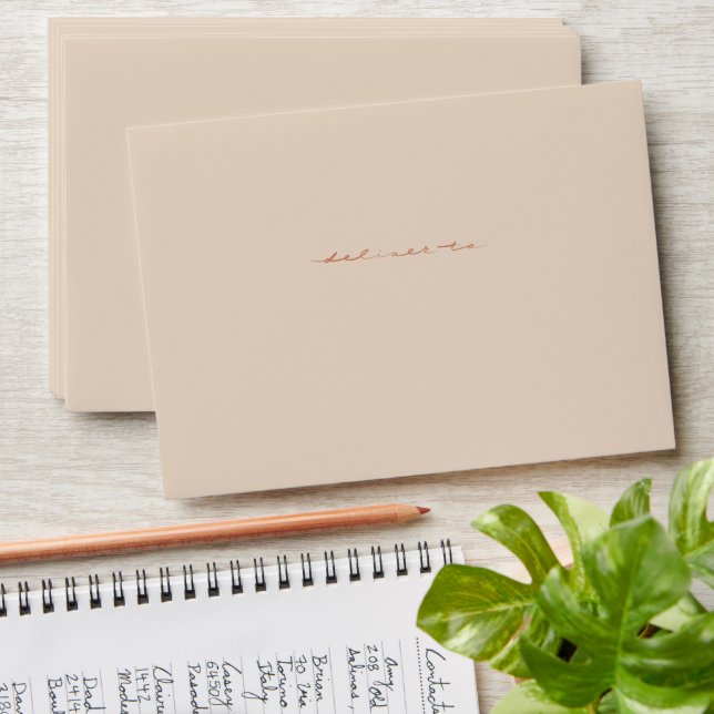 Hand Lettered Script Wedding Envelope (Stacked)