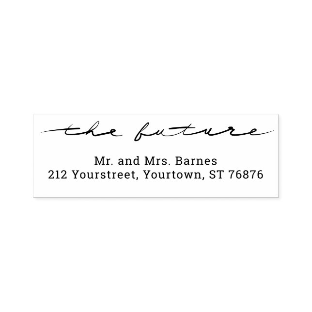 Hand Lettered Script Wedding Self-inking Stamp (Design)