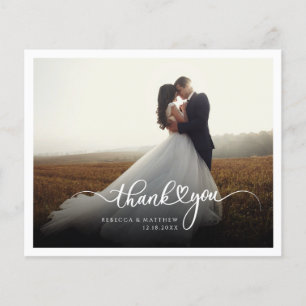 Hand-Lettered Thank You Wedding Photo Budget Card