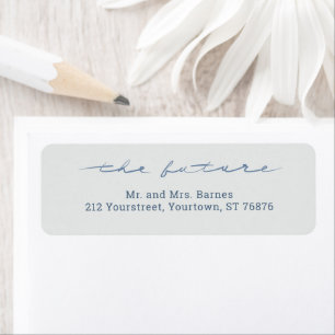 Hand Lettered "the future" Wedding Return Address