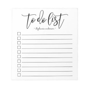 Hand-Lettered To Do List Personalised Notepad