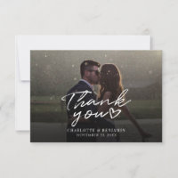 Hand-Lettered Wedding Photo Thank You