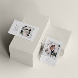 Hand-Lettered Wedding Photos Thank You Card