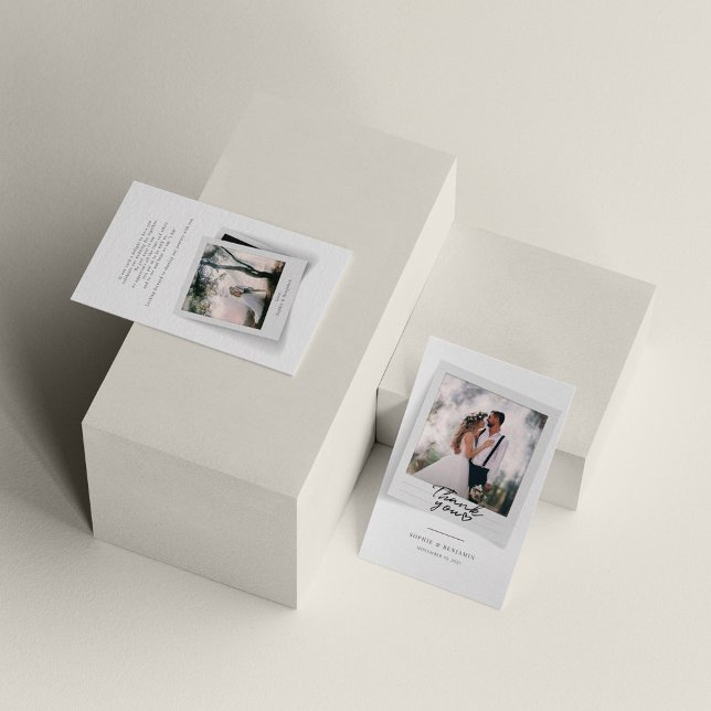 Hand-Lettered Wedding Photos Thank You Card (Creator Uploaded)