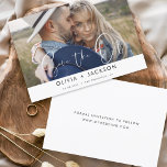 Hand Lettered White Save the Date Photo<br><div class="desc">Modern and Elegant Photo Save the Date Wedding Card. The save the date invitation card includes white Hand Lettered typography and chic and simple design on a white background that you can add your customised engagement photograph picture to.</div>