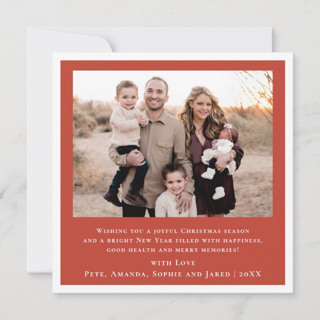 Hand Lettering Christmas Gingerbread Photo Card (Back)