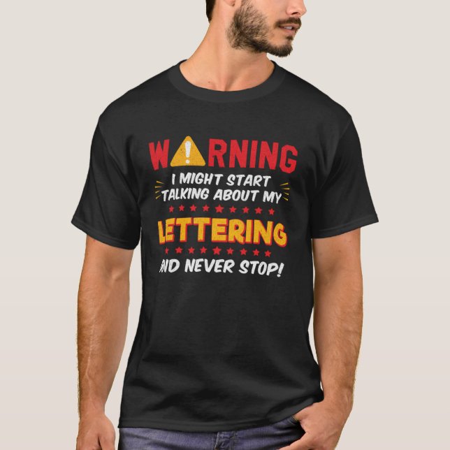 Hand Lettering Joke Graphic T-Shirt (Front)