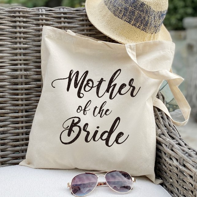 Hand lettering - mother of the bride tote bag (Creator Uploaded)