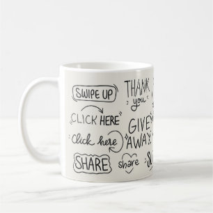 Hand Lettering: Vintage Doodle Set. Coffee Mug