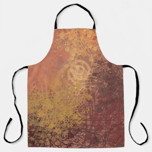 Hand made art. Colorful texture. Modern artwork. S Apron