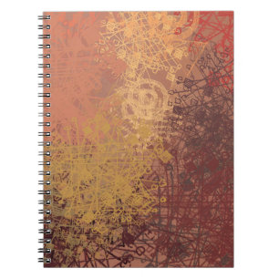 Hand made art. Colourful texture. Modern artwork. Notebook