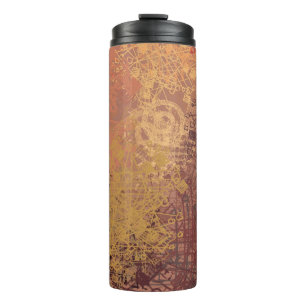 Hand made art. Colourful texture. Modern artwork.  Thermal Tumbler