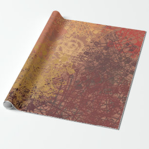 Hand made art. Colourful texture. Modern artwork.  Wrapping Paper