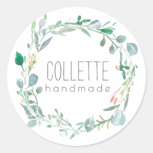 Hand Made By Template Greenery Product Label