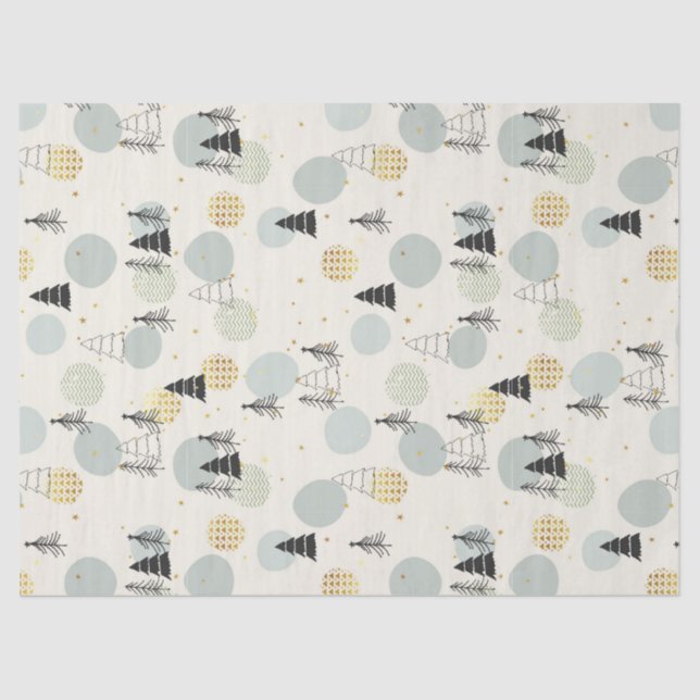 Hand Made Christmas Symbols Pattern Tissue Paper (Front)