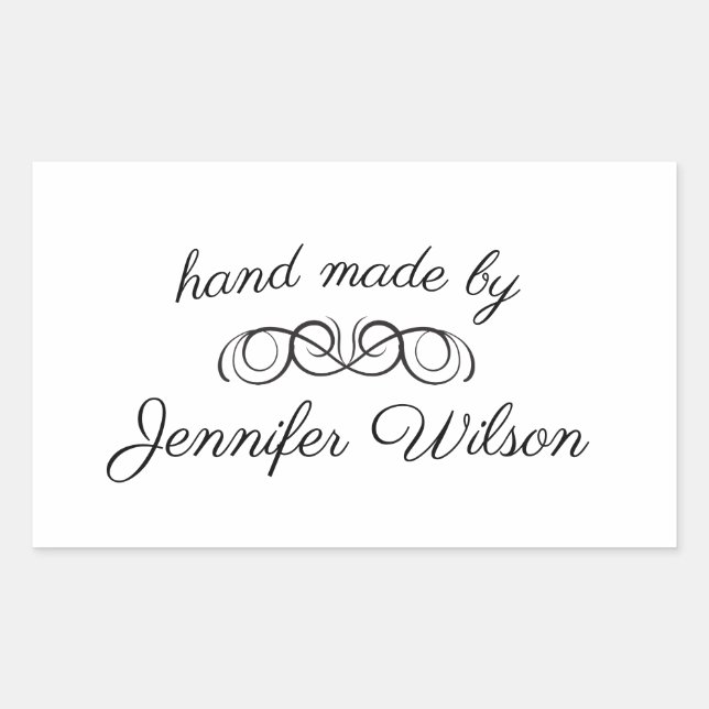 Hand Made | Personalised Sticker (Front)