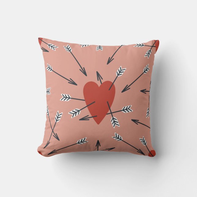 Hand made seamless pattern with flat illustrations cushion (Front)