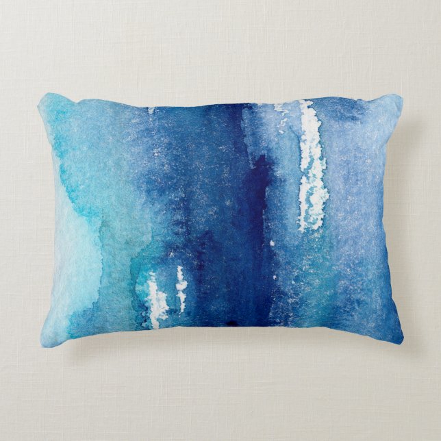 hand made shabby abstract background with watercol decorative cushion (Front)