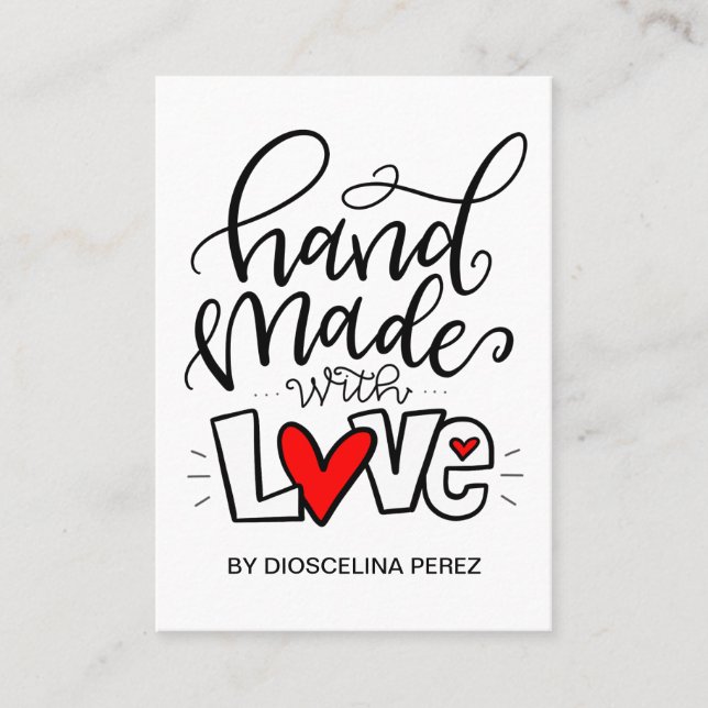 Hand Made With Love, Calling Card (Front)