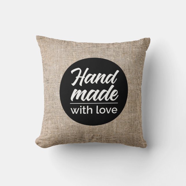 Hand made with love cushion (Front)