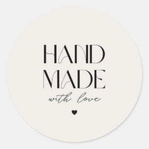 Hand Made With Love Simple Sticker – Small Busines