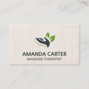 Hand Massage Logo Holistic Medicine Business Card