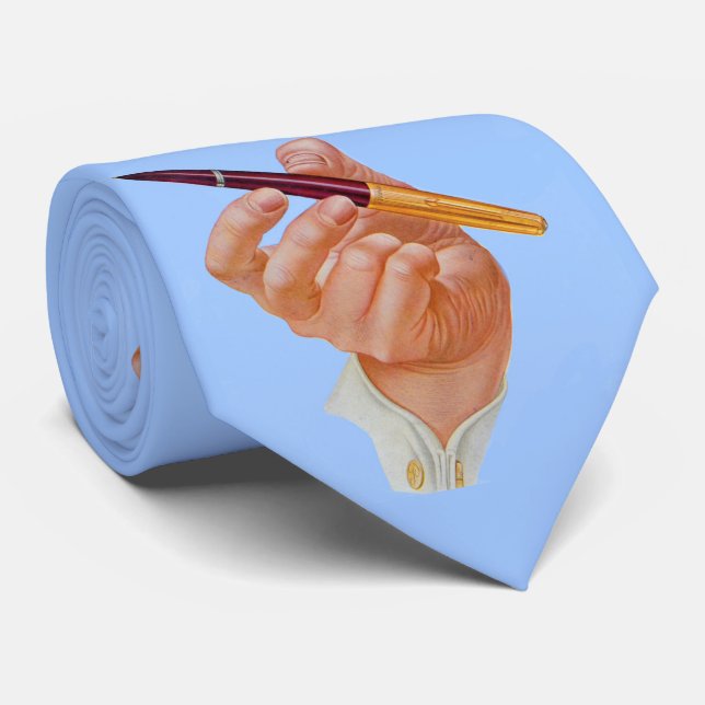 hand me a pen print tie (Rolled)