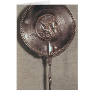 Hand mirror depicting Leda and the swan