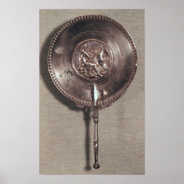 Hand mirror depicting Leda and the swan Poster (Front)
