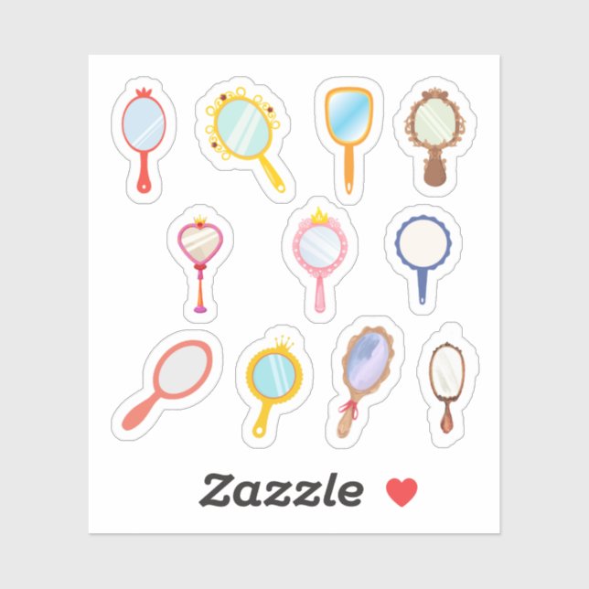 Hand Mirror Stickers (Sheet)