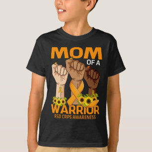 Hand Mom Of A Warrior RSD CRPS Awareness Sunflower T-Shirt