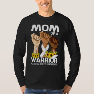 Hand Mum Of A Warrior Postpartum Depression Awaren T-Shirt