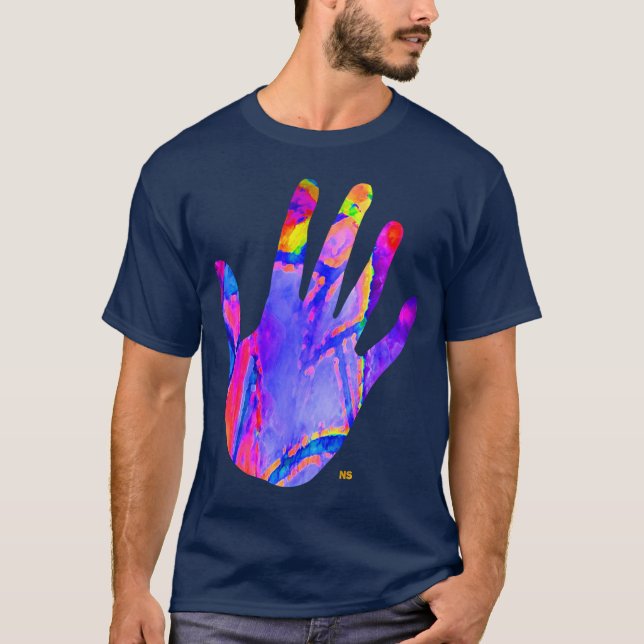 Hand neon - Neon hand T-Shirt (Front)