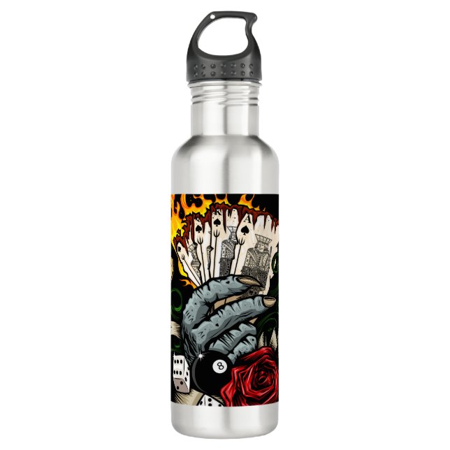 Hand Of Cards 710 Ml Water Bottle (Front)