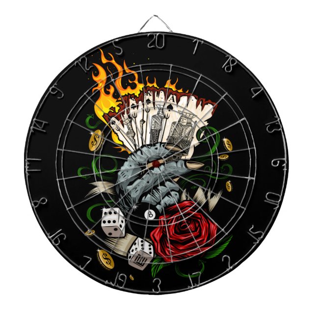 Hand Of Cards Dartboard (Front)