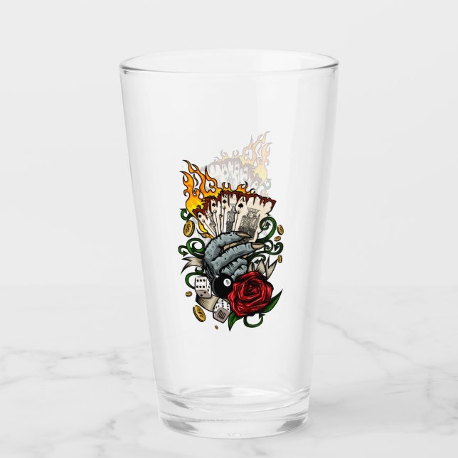 Hand Of Cards Glass (Front)