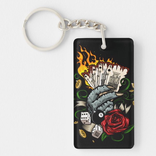 Hand Of Cards Key Ring (Front)