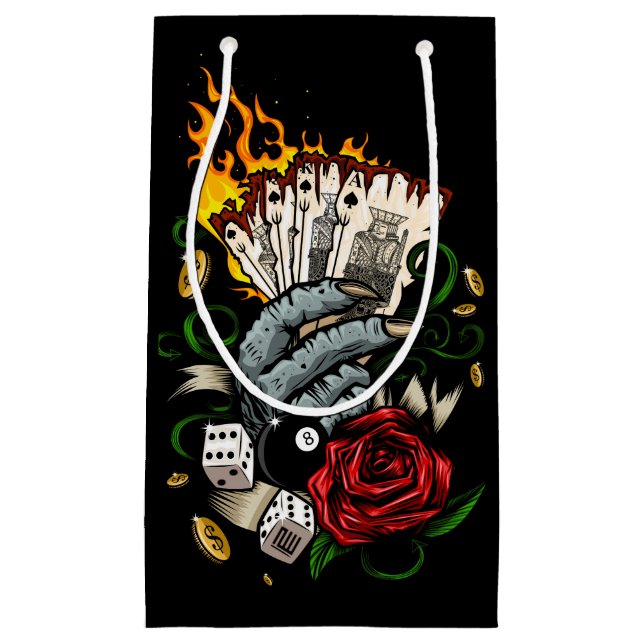 Hand Of Cards Small Gift Bag (Front)