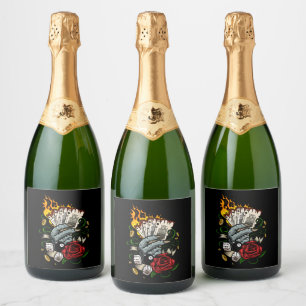 Hand Of Cards Sparkling Wine Label
