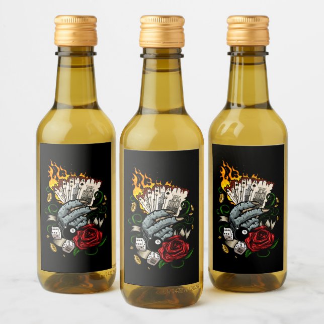 Hand Of Cards Wine Label (Bottles)