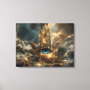 HAND OF FATIMA – HAND OF HAMSA – ZEN BUDDHISM CANVAS PRINT