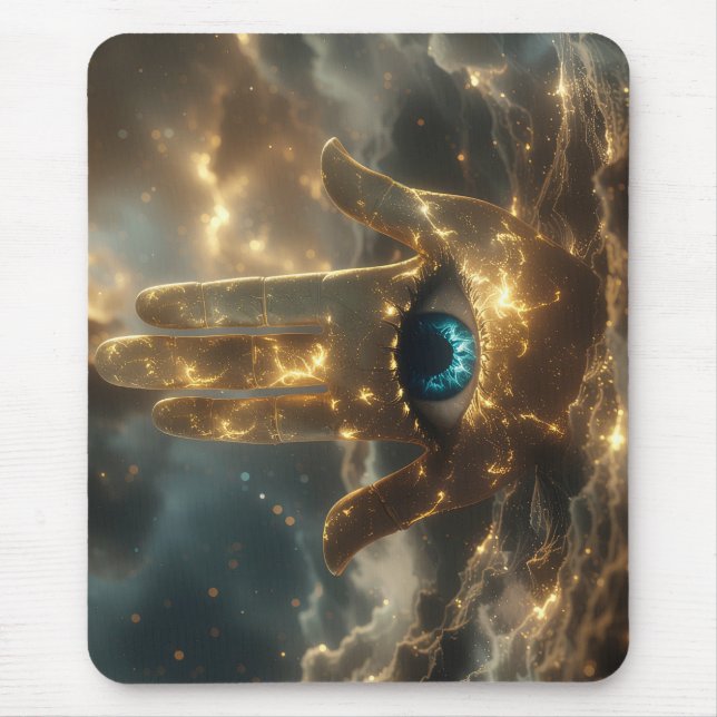 HAND OF FATIMA – HAND OF HAMSA – ZEN BUDDHISM  MOUSE PAD (Front)