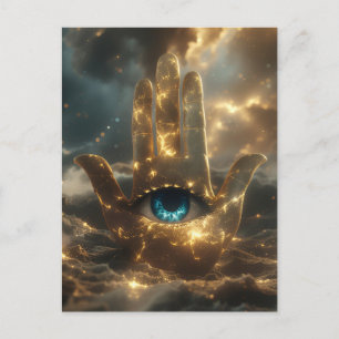 HAND OF FATIMA – HAND OF HAMSA – ZEN BUDDHISM POSTCARD